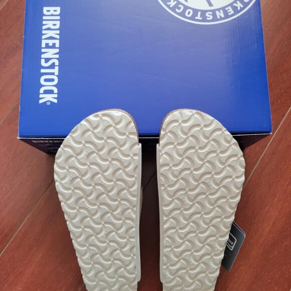 Birkenstock Women's Arizona Soft Footbed Suede Leather - Antique White - Picture 6 of 7